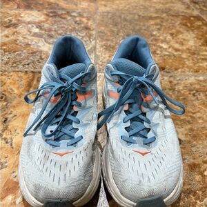 Hoka Blue and Orange Sneakers